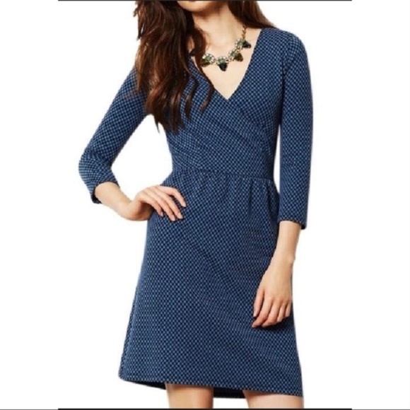 Anthropologie Dresses & Skirts - HD in Paris Blue Dot Faux Wrap Dress